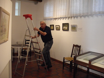 Künstler bei der Arbeit