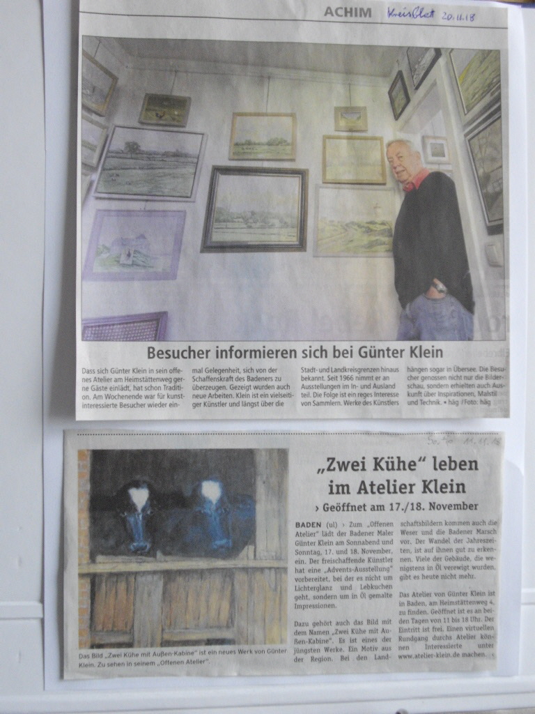 Achimer Kreisblatt 20.11.2018 Günter Klein